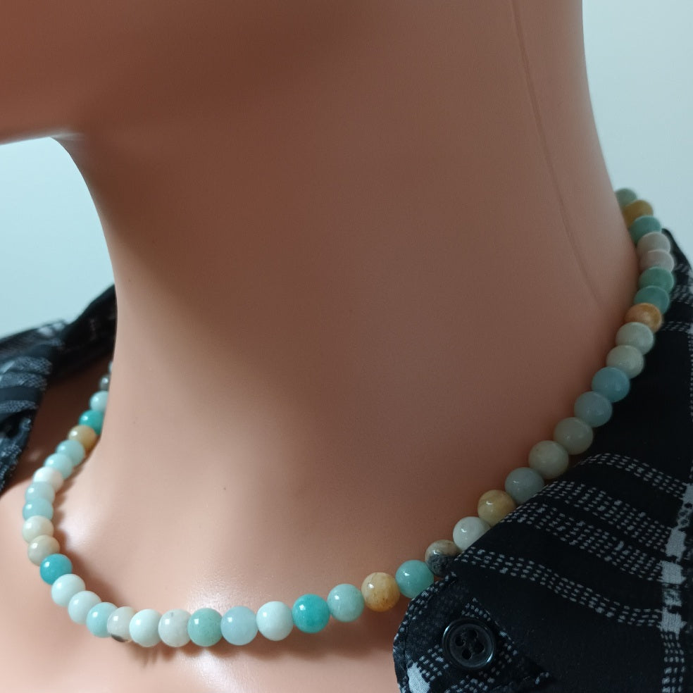 Collier amazonite de Chine - réglable