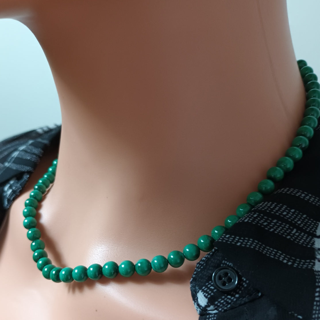 Collier malachite - réglable