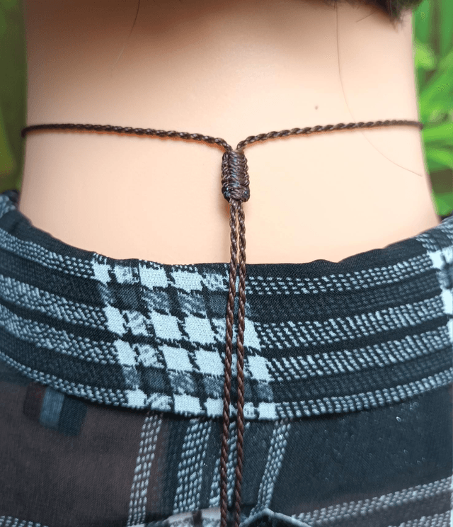 Collier donut en œil de tigre 