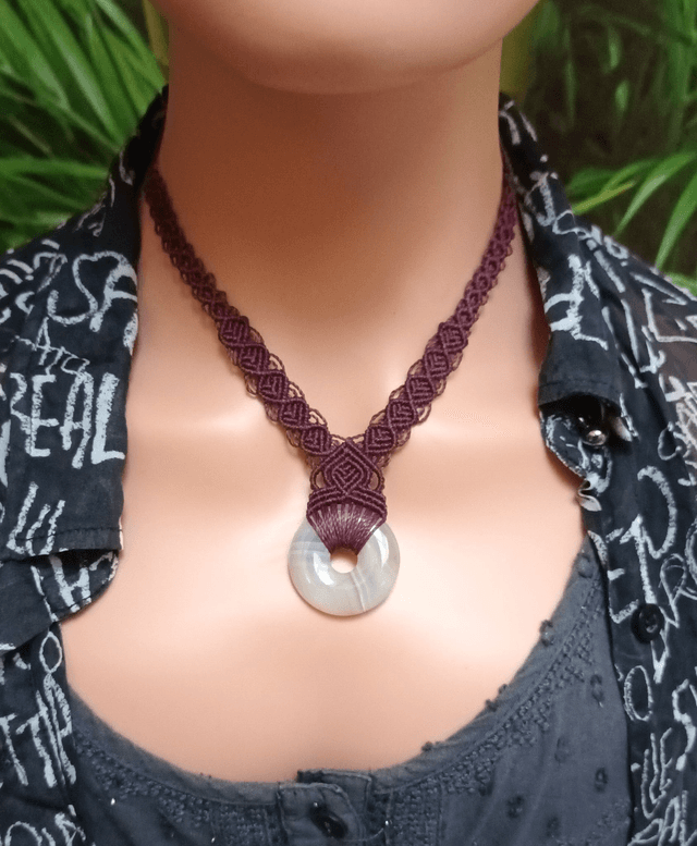 Collier donut en agate