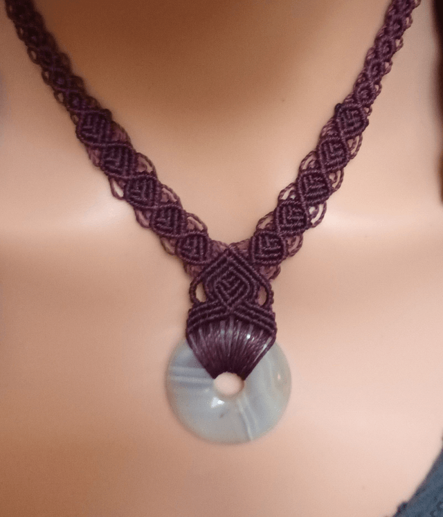 Collier donut en agate