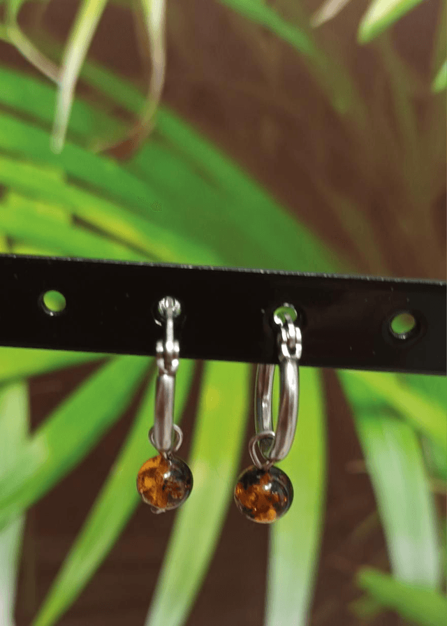 Boucles d'oreilles en ambre