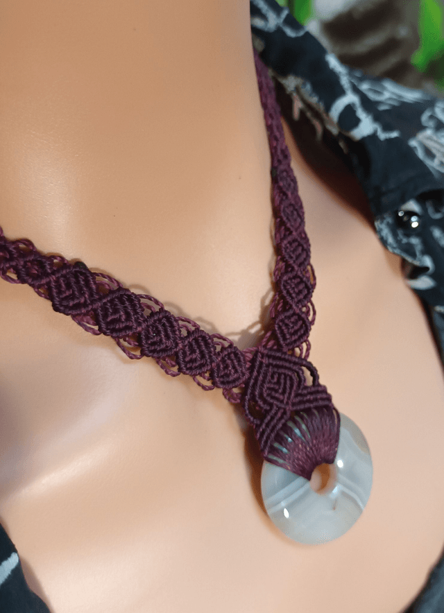 Collier donut en agate
