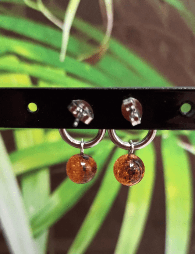Boucles d'oreilles en ambre