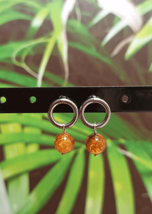 Boucles d'oreilles en ambre