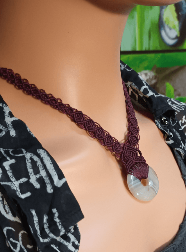 Collier donut en agate