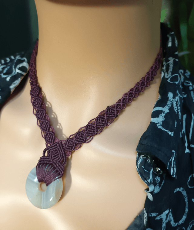 Collier donut en agate