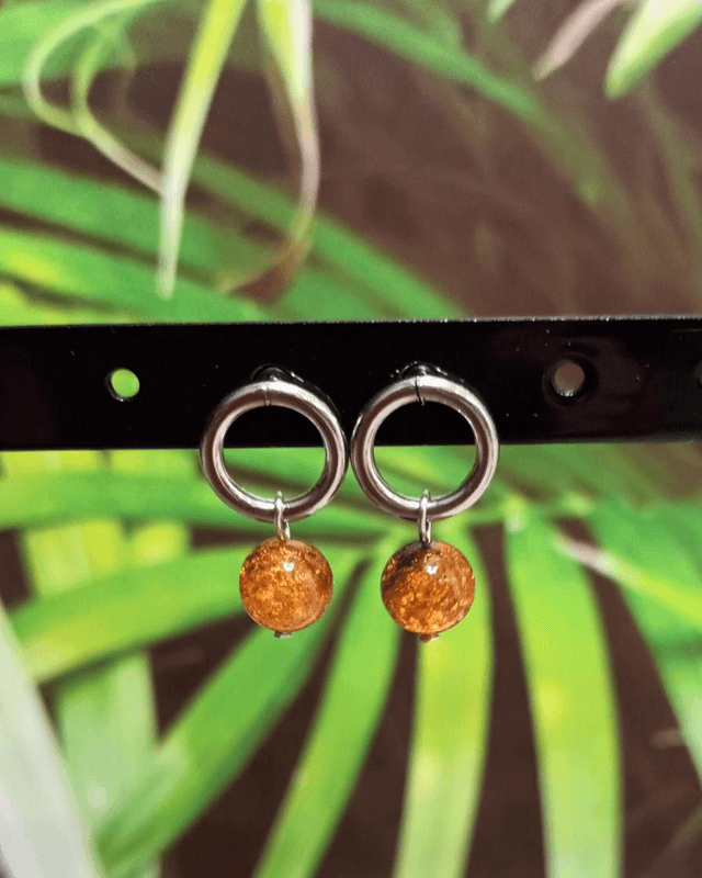 Boucles d'oreilles en ambre