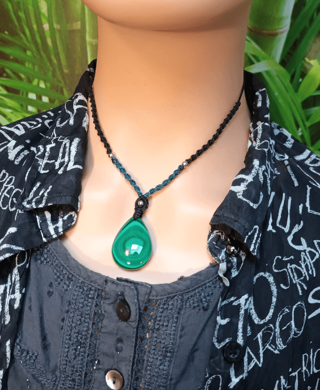 Collier en malachite