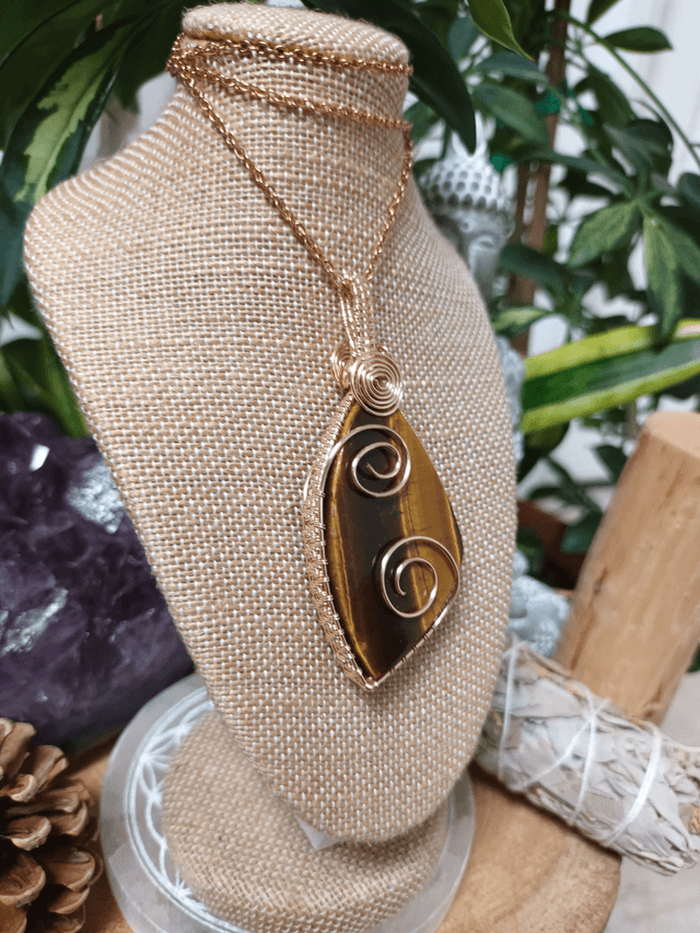 Pendentif en œil de tigre