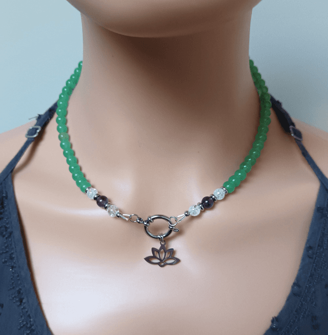 Collier en aventurine verte
