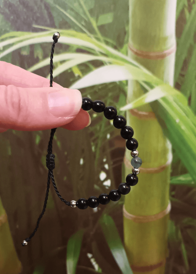 Bracelet en obsidienne
