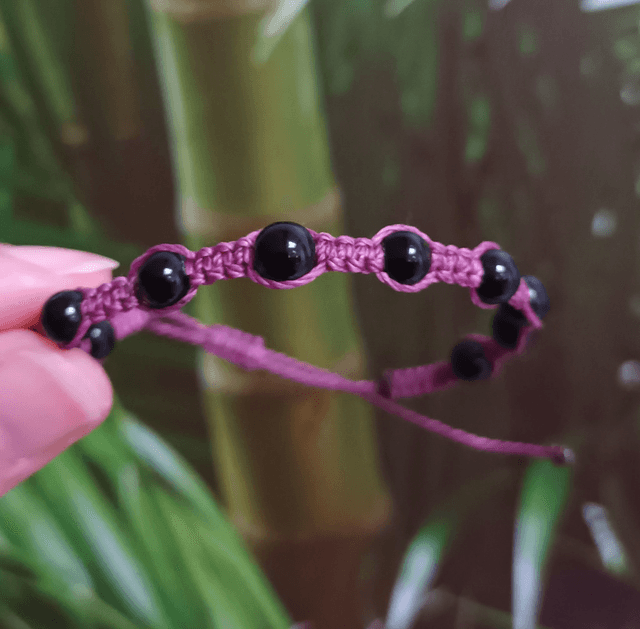 Bracelet en obsidienne œil céleste