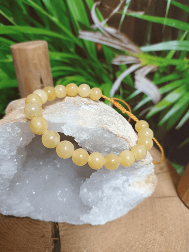Bracelet en calcite orange