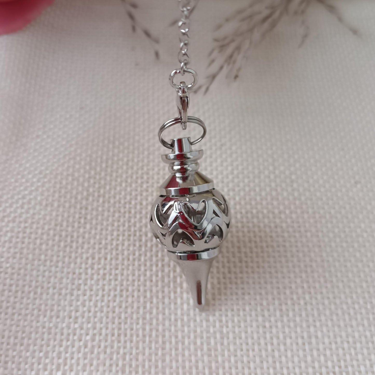Pendule divinatoire cuivre sphère chaîne 18 cm - radiesthésie