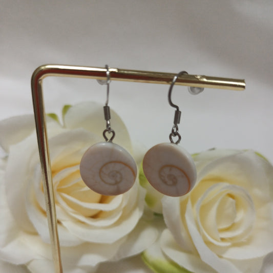 Boucles d’oreilles Œil de Sainte‑Lucie - acier inoxydable - 3,7 × 1,7 cm
