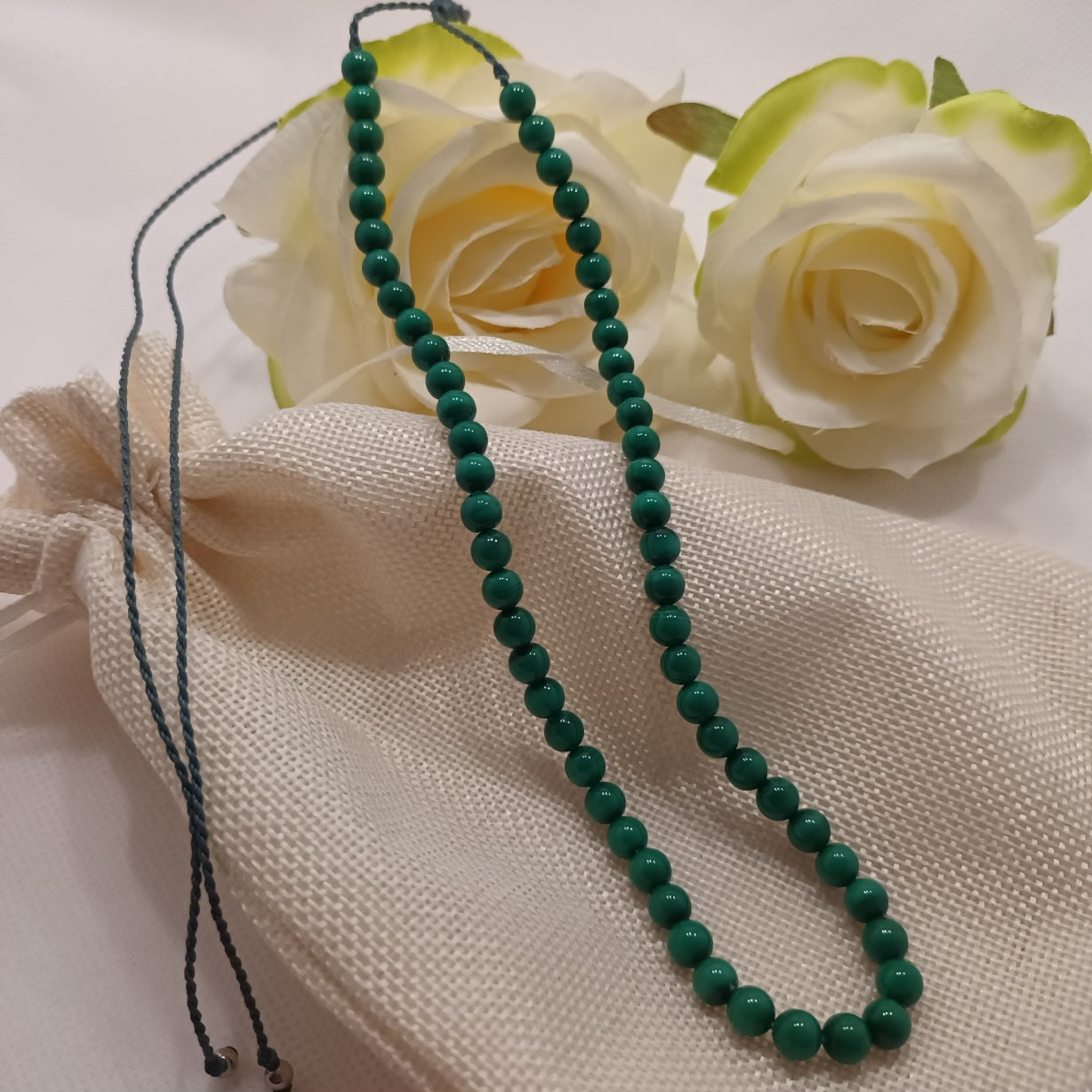 Collier malachite - réglable