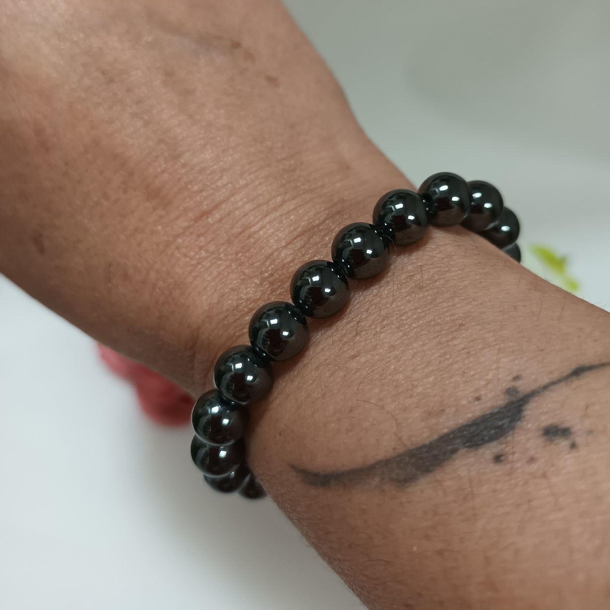 Bracelet hématite magnétique 8 mm - réglable