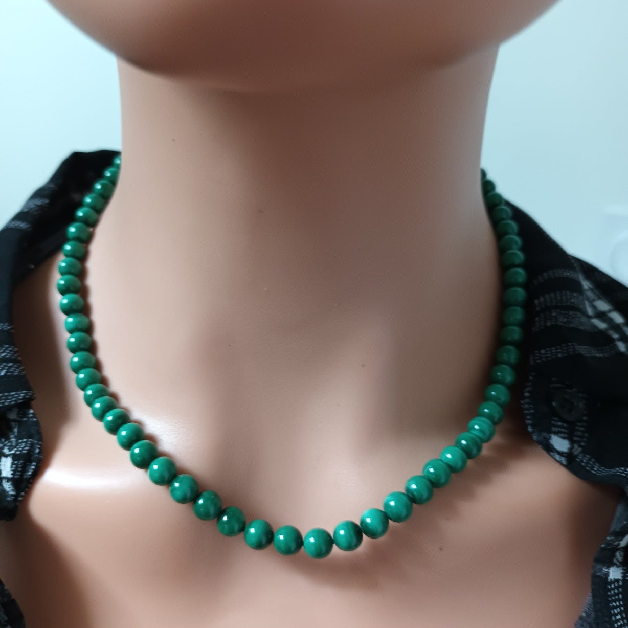 Collier malachite - réglable