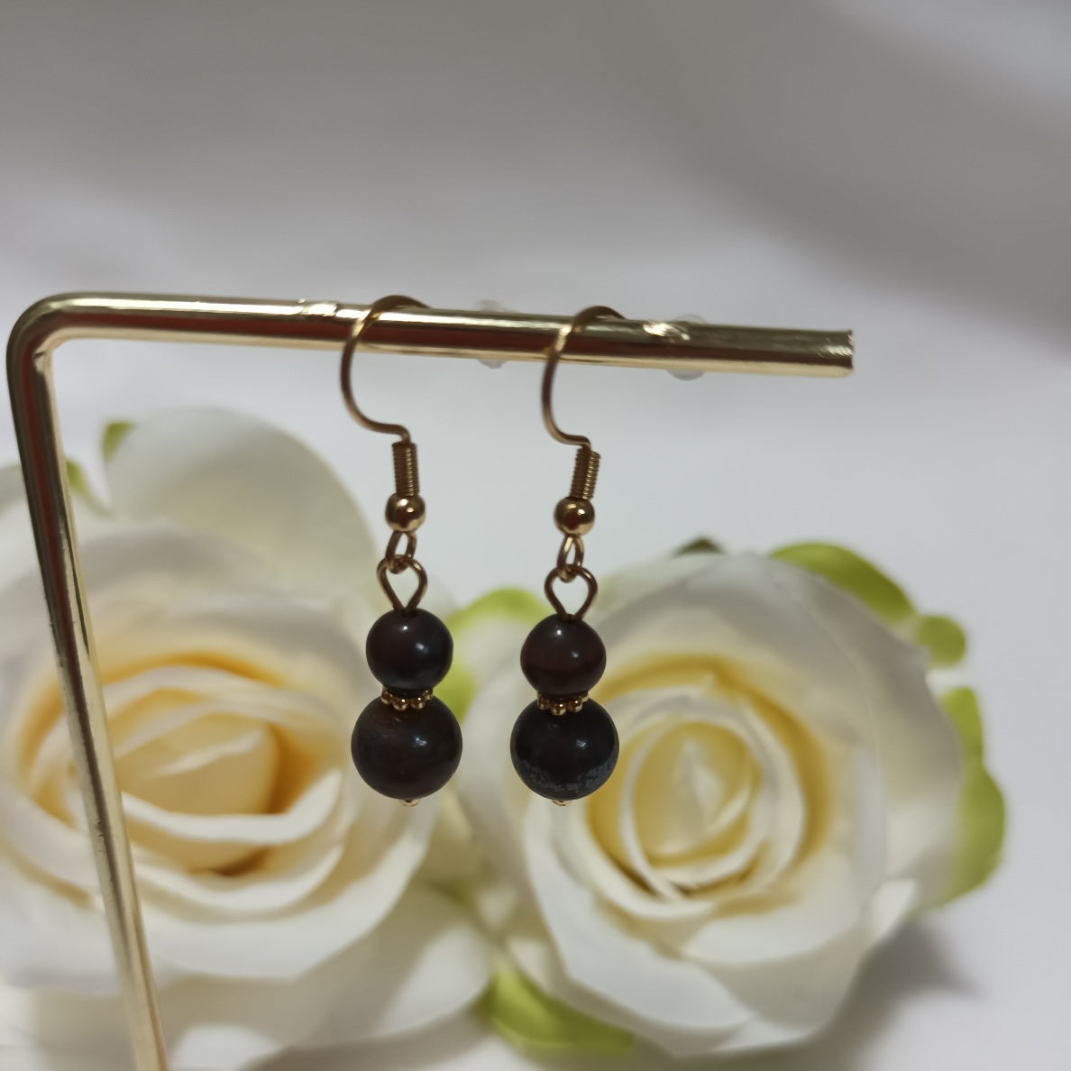 Boucles d’oreilles œil de fer - acier inoxydable - 4,2 × 0,8 cm