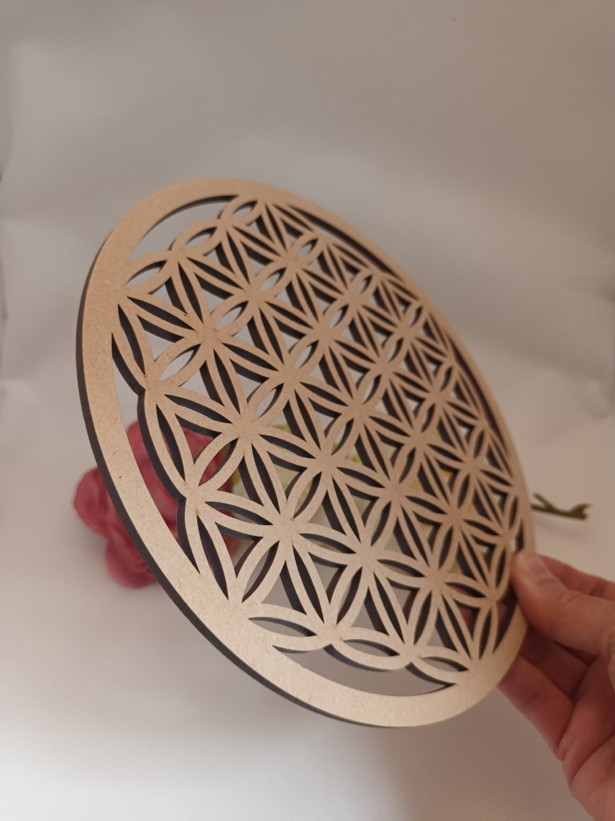 Fleur de vie en bois - 20 cm - décoration énergétique