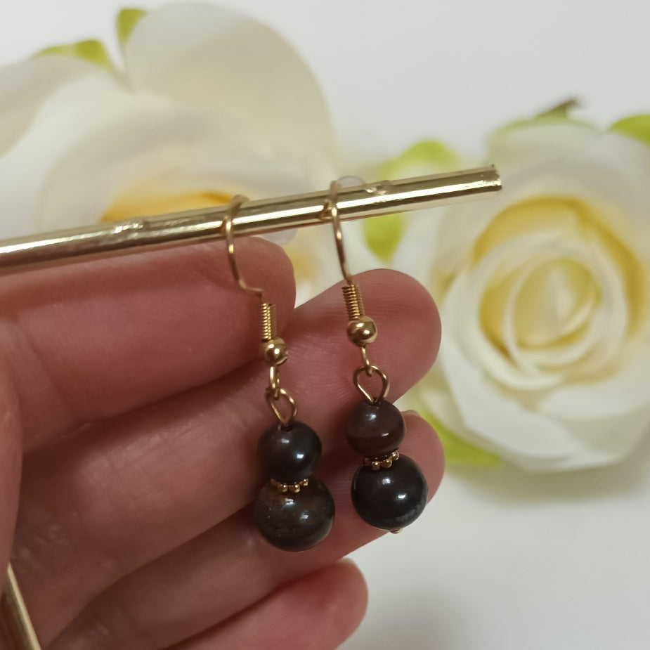 Boucles d’oreilles œil de fer - acier inoxydable - 4,2 × 0,8 cm