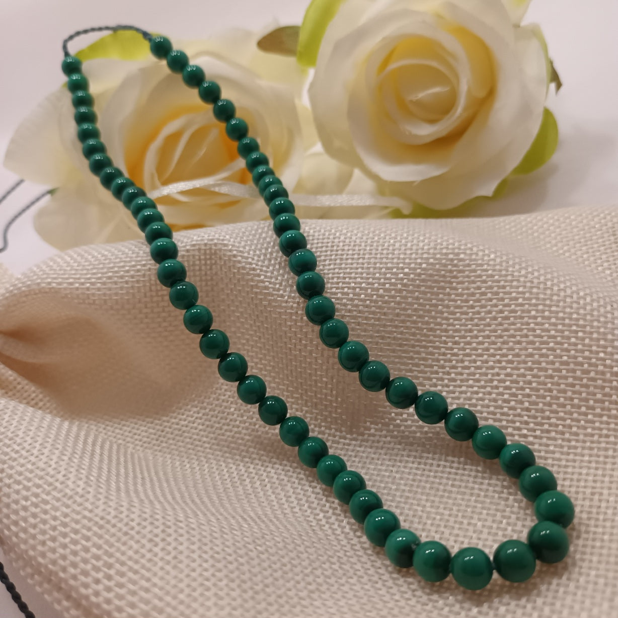 Collier malachite - réglable