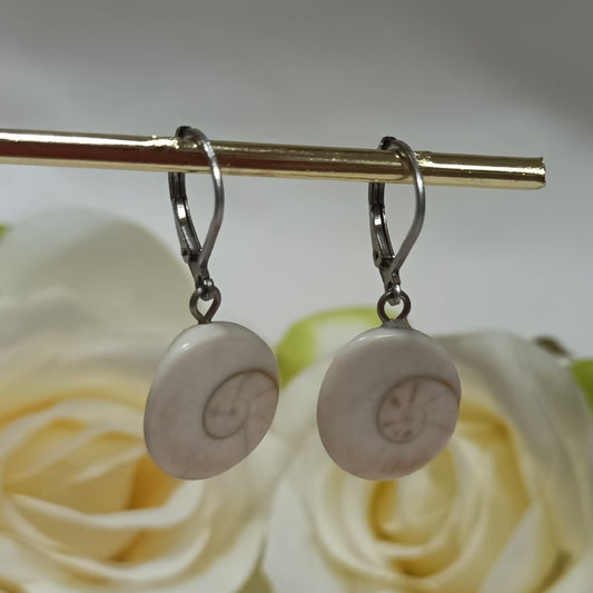 Boucles d’oreilles Œil de Sainte‑Lucie - acier inoxydable - 3,4 × 1,4 cm