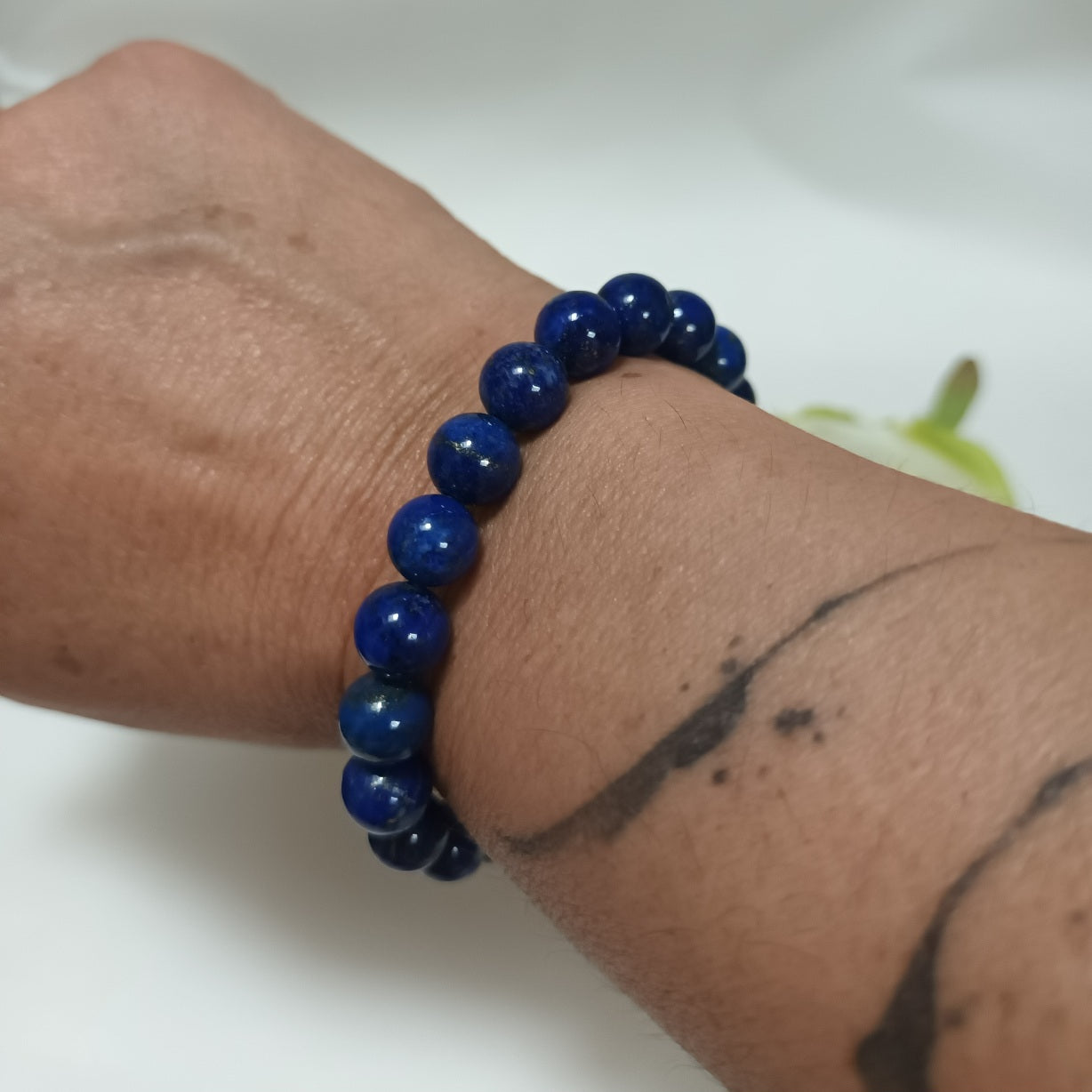 Bracelet lapis‑lazuli 8 mm - ajustable