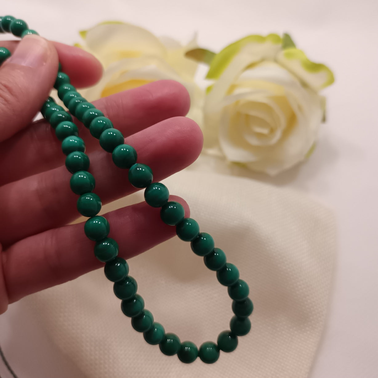 Collier malachite - réglable
